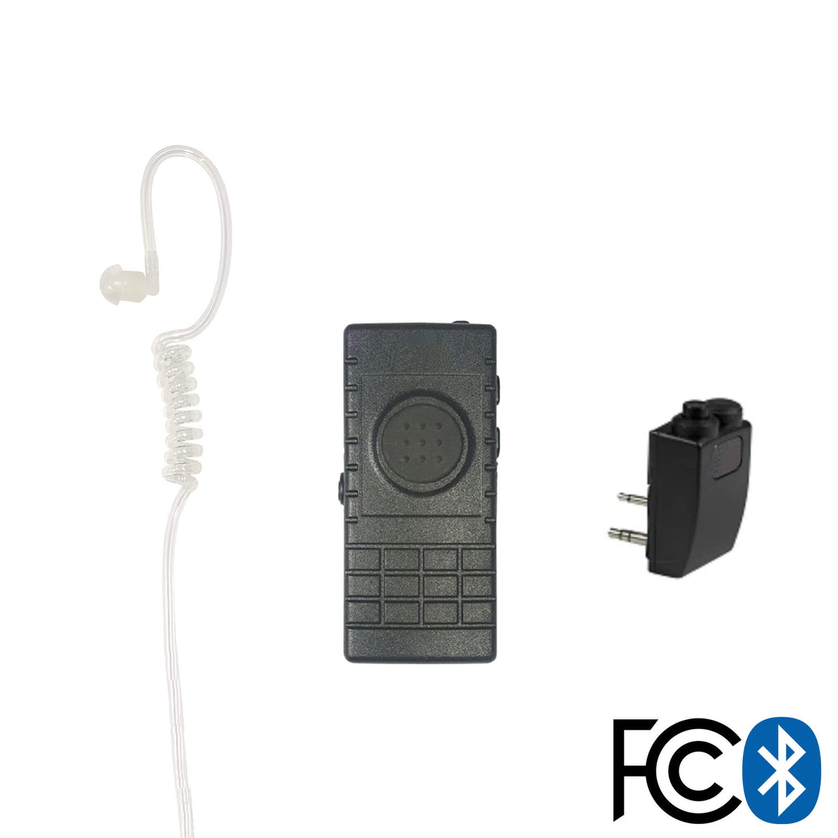 Bluetooth Lapel/Utility Mic  Earpiece Kit w/ Adapter For Kenwood: ONLY  NX-220/240/320/340/420 and TK-2170/2173/2312/2360/2402/3170/3360/3402