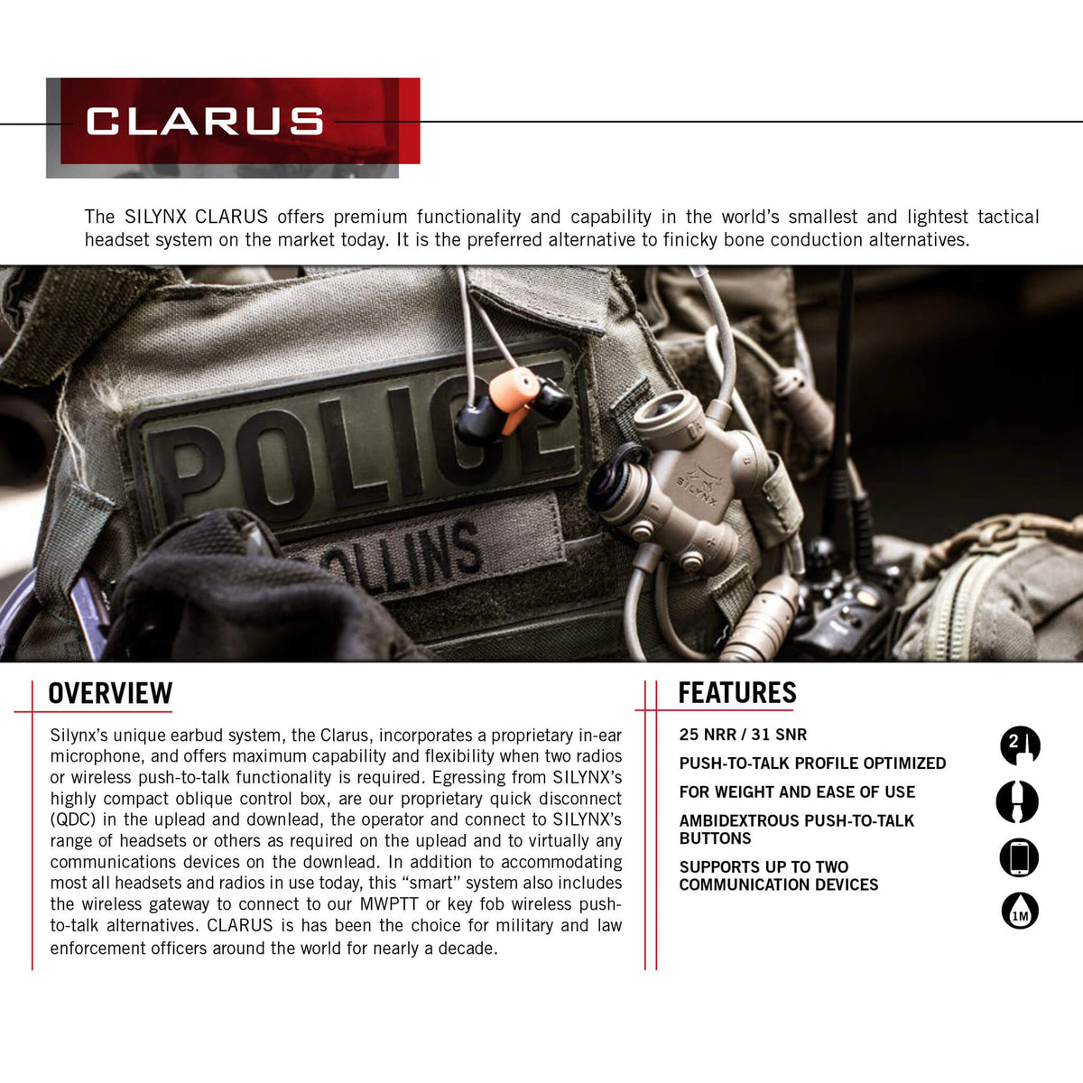 Silynx: CLARUS Tactical In-Ear Comms System- Military Helicopter