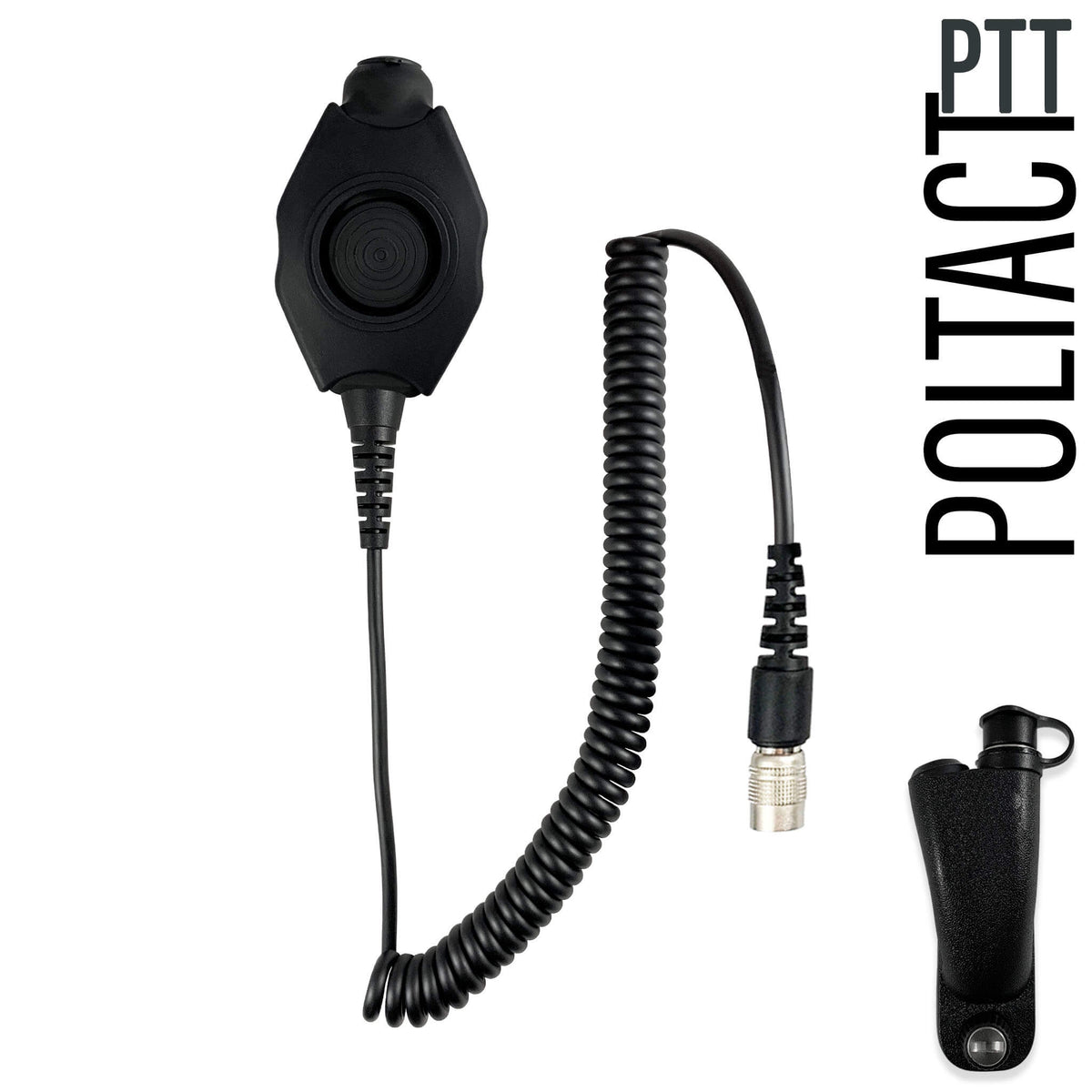 Tactical Radio Adapter/PTT for Headset w/ Quick Disconnect(Hirose):  US/Civilian Wiring