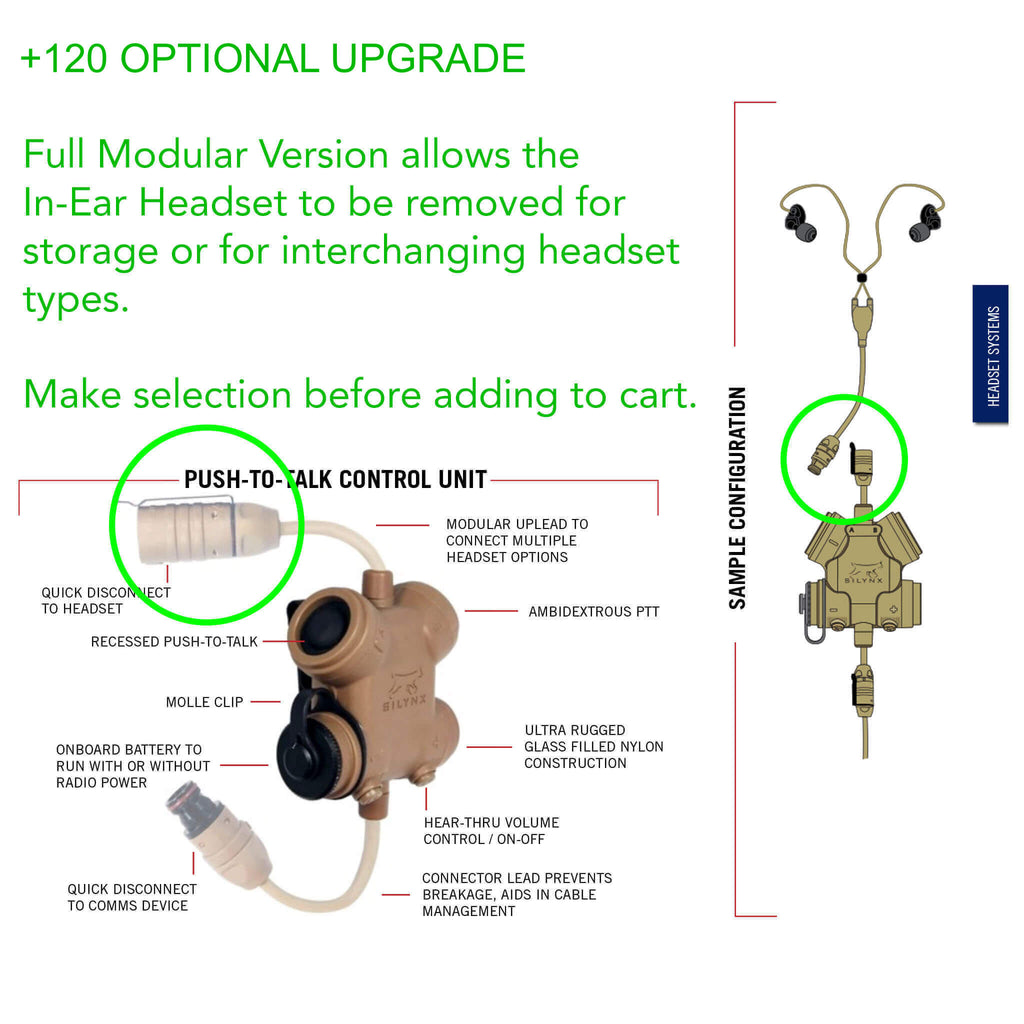 Clarus XPR Tactical In-Ear Comms System CXPRFH+CA0202-0 For EF Johnson: VP5000, VP5230, VP5330, VP5430, VP6000, VP6230, VP6330, VP6430 Comm Gear Supply CGS