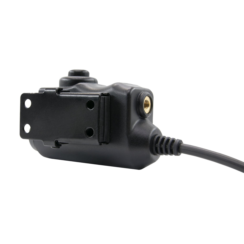 P/N: M51-MIL:&nbsp;Tactical Headset Push To Talk(PTT) Adapter for Harris, Thales, Tri, PRC, Falcon Series, MBITR Series, (U229/U329 Connector).&nbsp;Compatible w/: NATO/Military Wiring, Select 3M Peltor Comtac &amp; TCI Liberator Models, Earmor, PolTact, Utilizes the standardized NEXUS TP-120 Connector. Comm Gear Supply