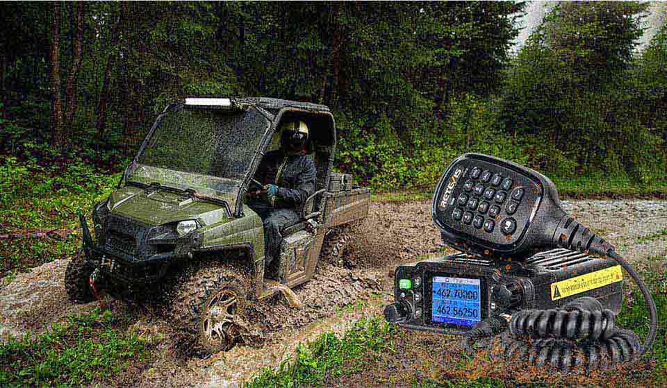 P/N: RB86: The Retevis RB86 20W Waterproof NOAA GMRS Mobile Radio features a vibrant, colorful LCD display and a comprehensive keypad. It boasts IP67 certification for water and dust resistance, making it an ideal two-way radio for tractors Comm Gear Supply