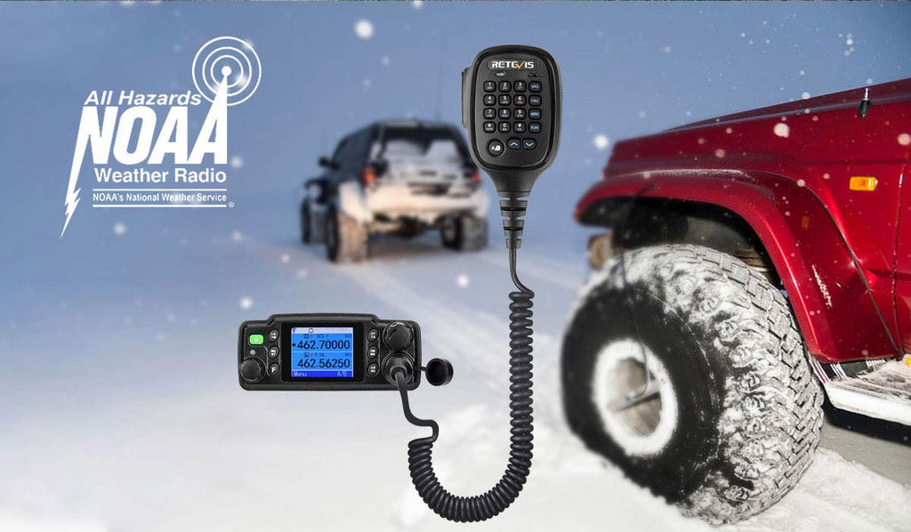 P/N: RB86: The Retevis RB86 20W Waterproof NOAA GMRS Mobile Radio features a vibrant, colorful LCD display and a comprehensive keypad. It boasts IP67 certification for water and dust resistance, making it an ideal two-way radio for tractors Comm Gear Supply