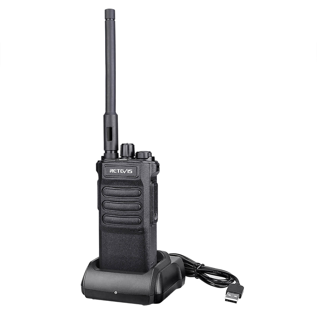 P/N: RT86: The Retevis RT86 is a powerful UHF Handheld Two-Way radio with a hidden display, providing crisp, clear audio and a long-lasting battery life for reliable communication. Comm Gear Supply CGS