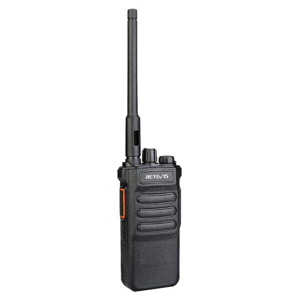 P/N: RT86: The Retevis RT86 is a powerful UHF Handheld Two-Way radio with a hidden display, providing crisp, clear audio and a long-lasting battery life for reliable communication. Comm Gear Supply CGS