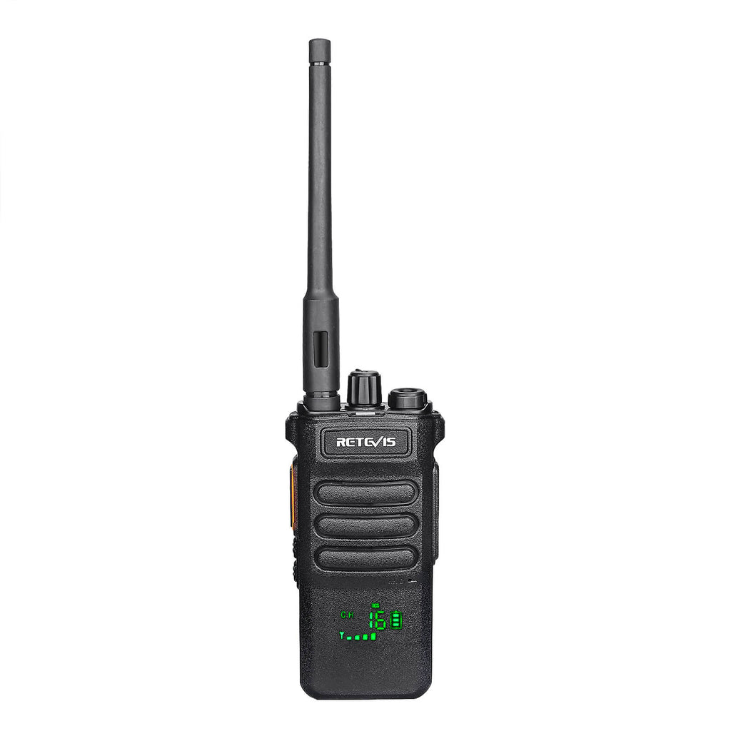 P/N: RT86: The Retevis RT86 is a powerful UHF Handheld Two-Way radio with a hidden display, providing crisp, clear audio and a long-lasting battery life for reliable communication. Comm Gear Supply CGS