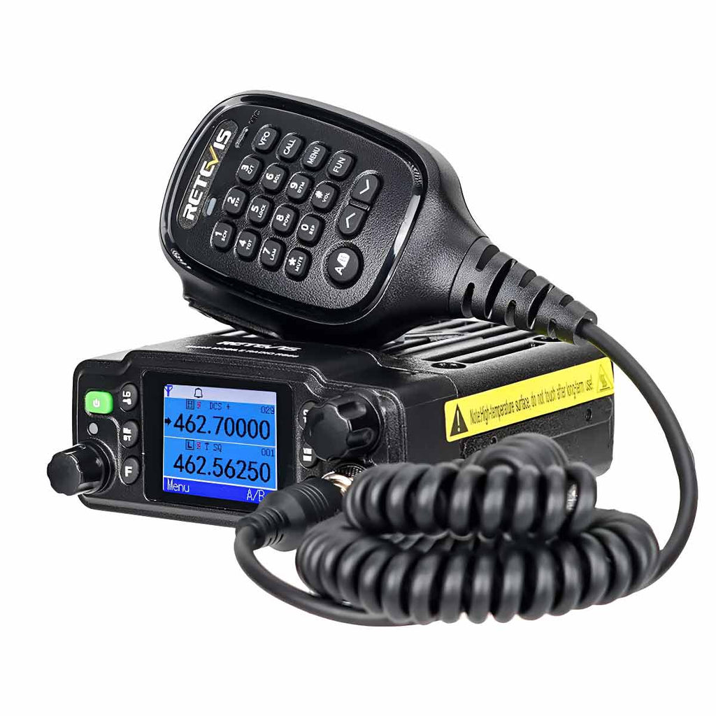 P/N: RB86: The Retevis RB86 20W Waterproof NOAA GMRS Mobile Radio features a vibrant, colorful LCD display and a comprehensive keypad. It boasts IP67 certification for water and dust resistance, making it an ideal two-way radio for tractors Comm Gear Supply