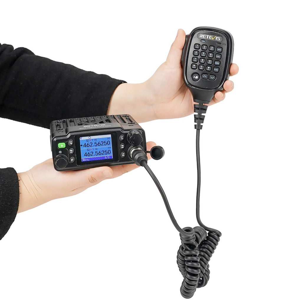 P/N: RB86: The Retevis RB86 20W Waterproof NOAA GMRS Mobile Radio features a vibrant, colorful LCD display and a comprehensive keypad. It boasts IP67 certification for water and dust resistance, making it an ideal two-way radio for tractors Comm Gear Supply