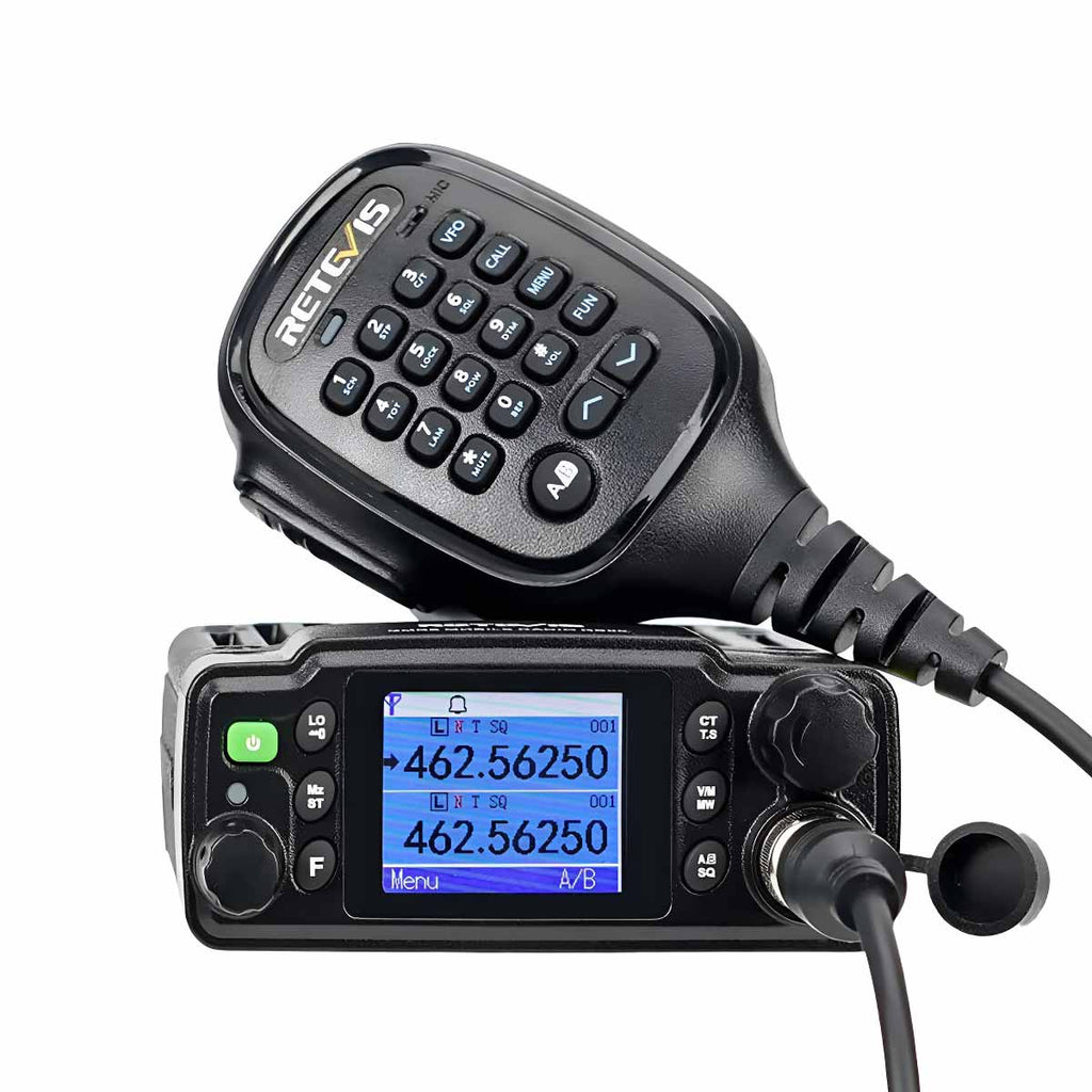 P/N: RB86: The Retevis RB86 20W Waterproof NOAA GMRS Mobile Radio features a vibrant, colorful LCD display and a comprehensive keypad. It boasts IP67 certification for water and dust resistance, making it an ideal two-way radio for tractors Comm Gear Supply