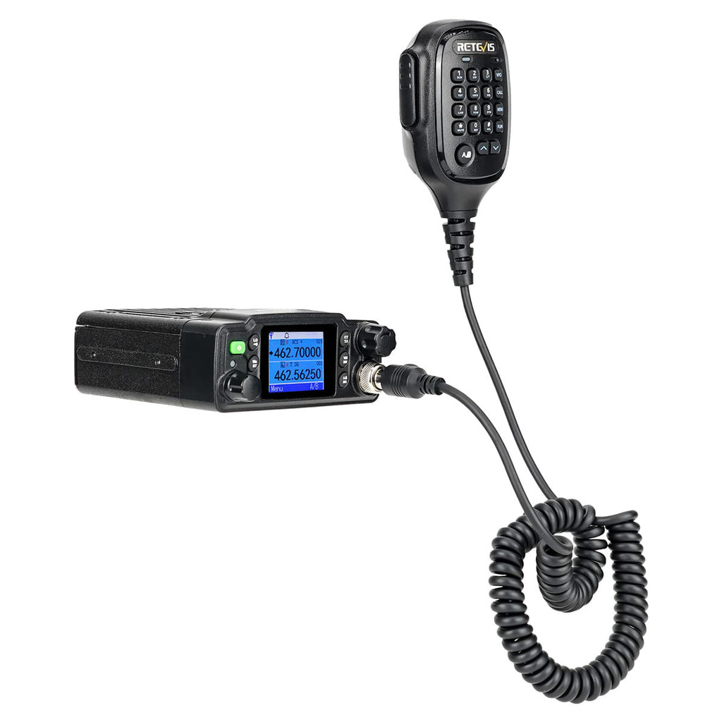 P/N: RB86: The Retevis RB86 20W Waterproof NOAA GMRS Mobile Radio features a vibrant, colorful LCD display and a comprehensive keypad. It boasts IP67 certification for water and dust resistance, making it an ideal two-way radio for tractors Comm Gear Supply