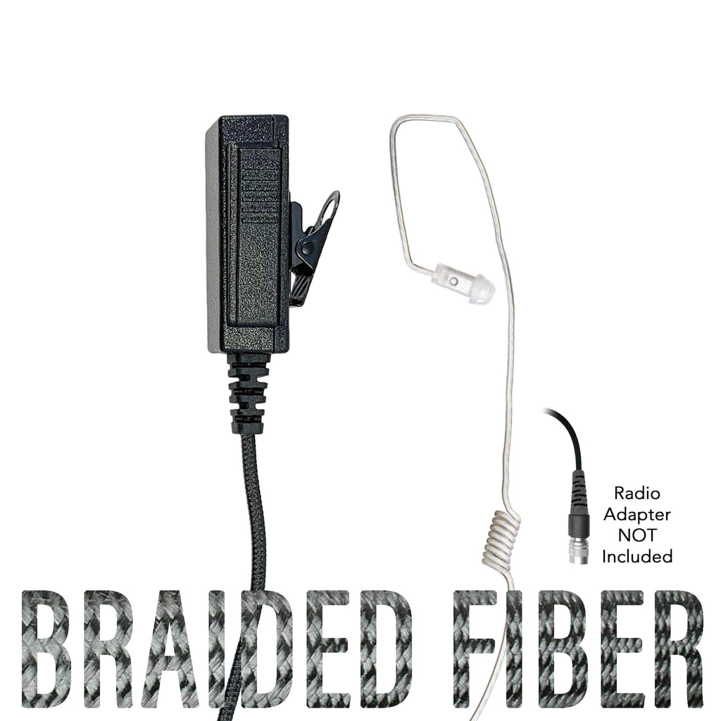 B2W-INV-TBD invisible series tactical 2 wire microphone kit braided fiber nylon cable Ultra Stealth 360 Flexo Radio tubeless Earpiece Kit - Motorola, Kenwood, Harris, M/A Com, Tait RO-360F-22-3.5: Ultra Stealth 360 Covert Whisper Covert Listen Only Earpiece EP1079SC A1 Micro Sound Tubeless Listen Only Earpiece/Tactical Radio Earpiece - 3.5mm,  Motorola, Kenwood, Icom, Relm 360 flexo Comm Gear Supply CGS earphone connection tubeless EP-MS1A-B material comms communications I-PE35 choice ptt n-ear