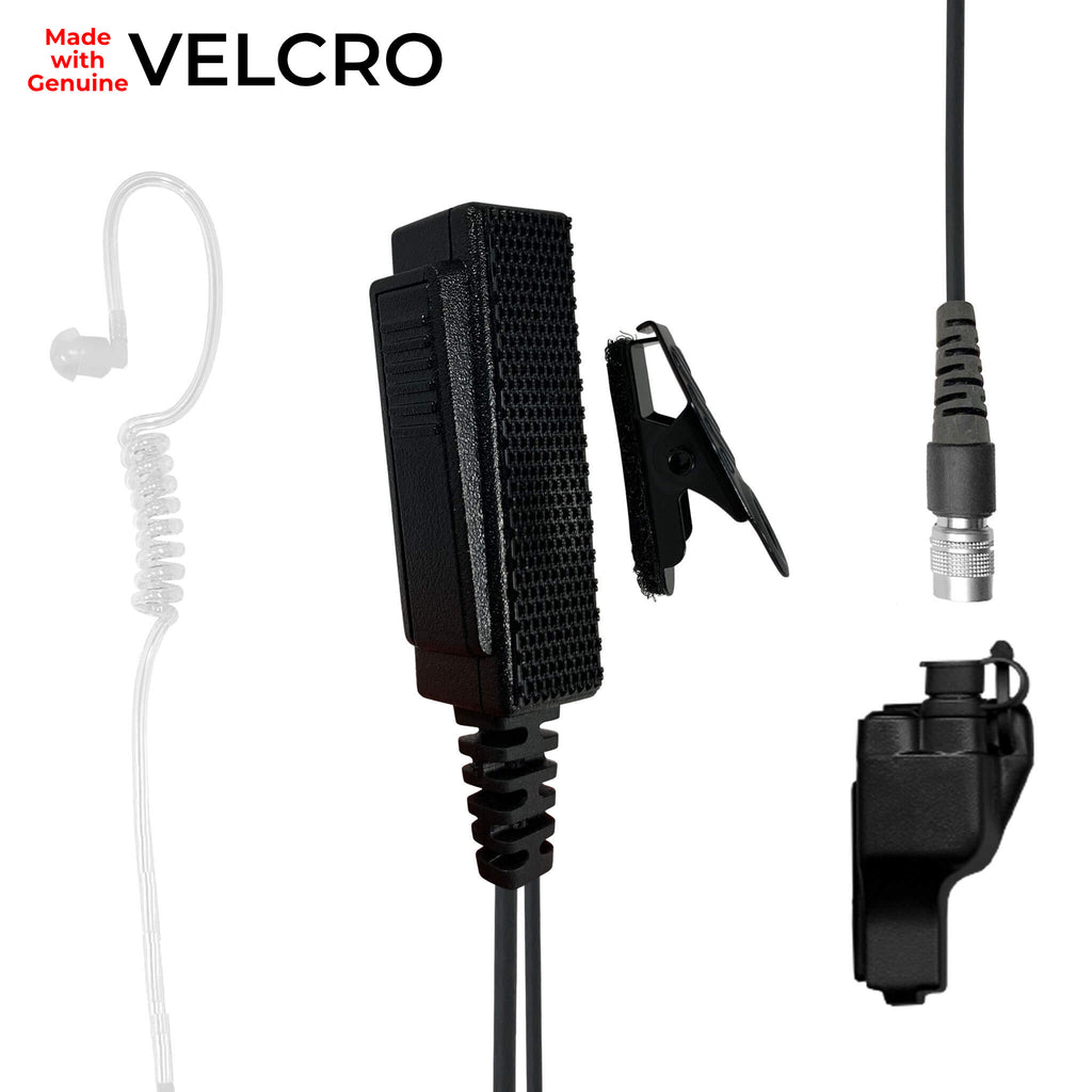 Velcro Mic & Earpiece Radio Kit - Motorola XTS Series, HT/JT1000, MT/MTS2000, MTX838/900/8000/9000, PR1500 & More Comm Gear Supply CGS P/N: LT23SR-V