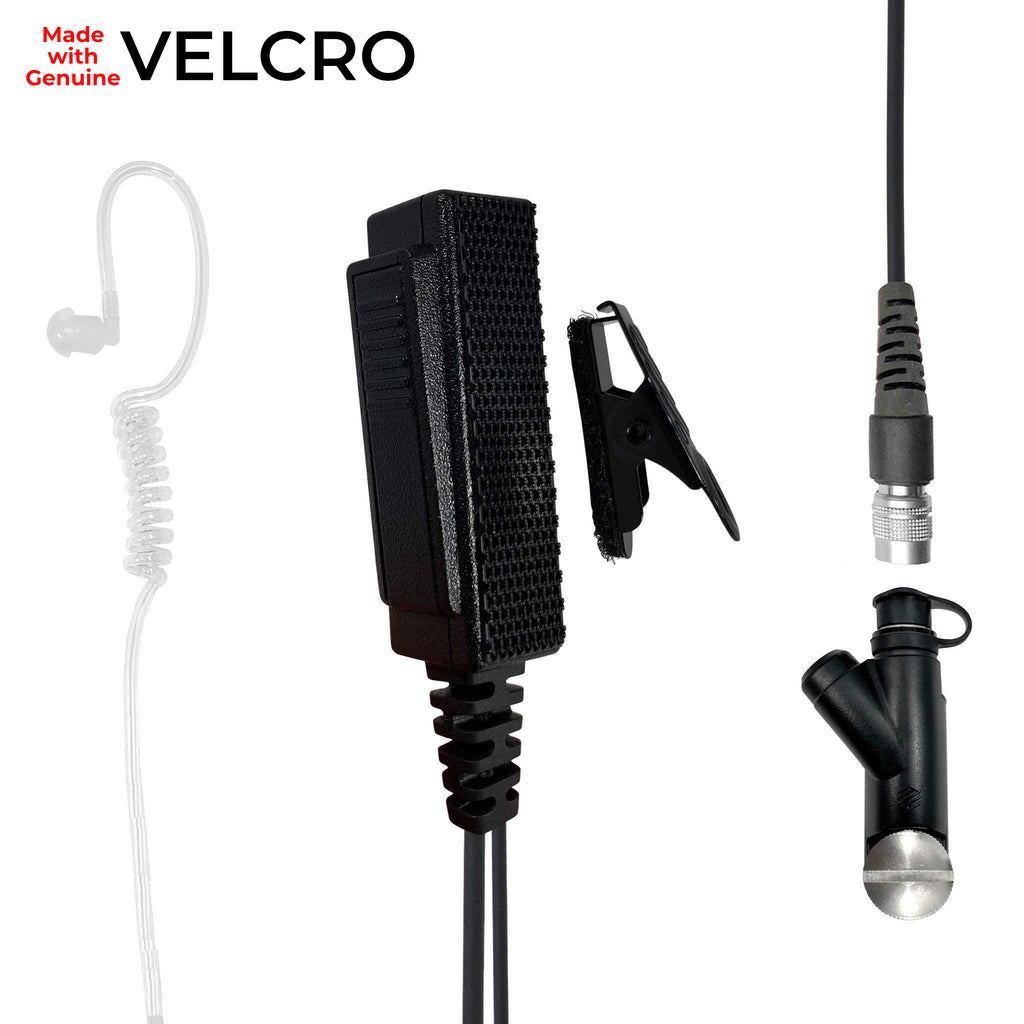 Velcro Mic & Earpiece Radio Kit LT29SR-V: Compatible with: Harris(L3Harris) XG-100, XG-100P, XL-185, XL-185P, XL-185Pi, XL-200, XL-200P, XL-150/P, XL-95/P, XL-200Pi tactical carrier vest comms kit Comm Gear Supply CGS P/N: LT29SR-V