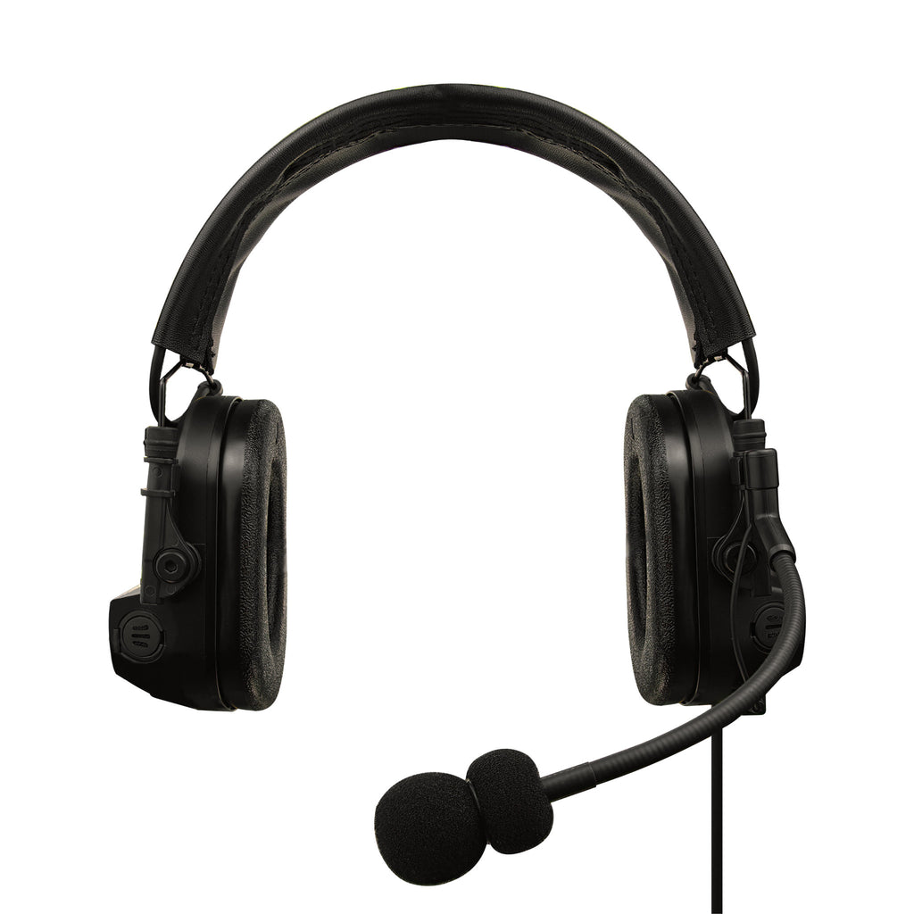 Tactical Radio Helmet Headset w/ Active Hearing Protection - PTH-V2-23 Material Comms PolTact Headset & Push To Talk(PTT) For Tactical Radio Headset w/ Active Hearing Protection - Motorola: XTS1500, XTS2500, XTS3000, XTS3500, XTS5000, HT1000, JT1000, MT2000, MTS2000, MTX838, MTX900, MTX8000, MTX9000, PR1500 Comm Gear