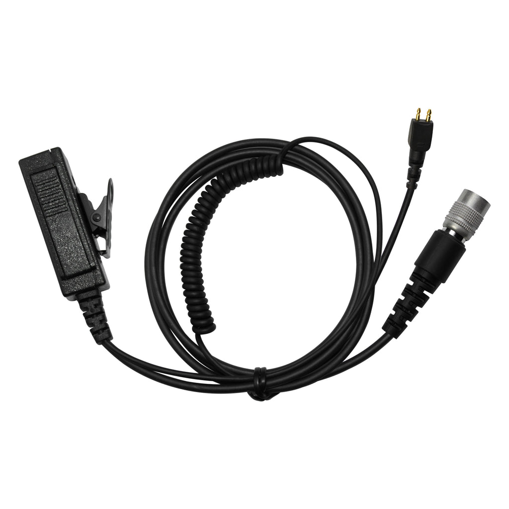 P/N: LTSR Cable: Replacement Cable for Radio Utility Mic & Earpiece Kit (Lapel Mic) With Quick Disconnect (Hirose) Connector Comm Gear Supply CGS