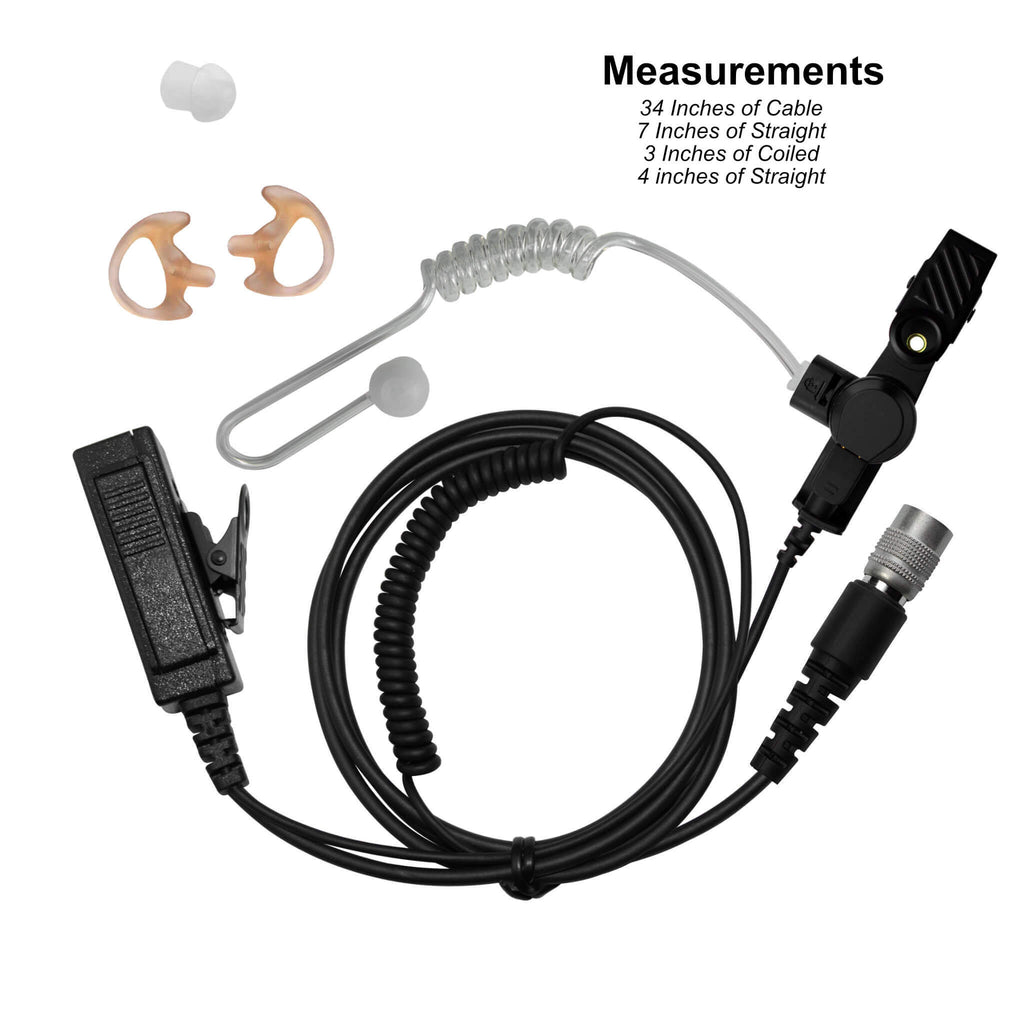 Products Utility Mic & Earpiece Kit (Lapel Mic) w/ Quick Disconnect (Hirose) - Replacement Kit, No Quick Disconnect Adapter Comm Gear Supply CGS LTSR