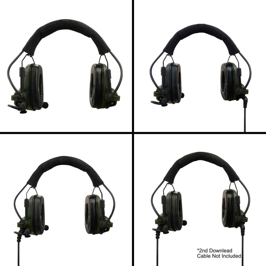 OTTO quick disconnect TAC NoizeBarrier Tactical Radio Headset w/ Active Hearing Protection - headset only V4-11042FD, V4-11042BK, V4-11042OD Comm Gear Supply CGS V4-11032FD-QD, V4-11032BK-QD, V4-11032OD-QD