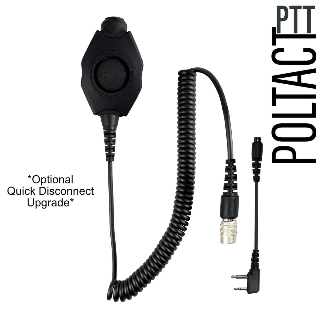 Tactical Radio Helmet Headset w/ Active Hearing Protection - For Midland 2-Pin Radios (GXT/LXT Series) Comm Gear Supply CGS