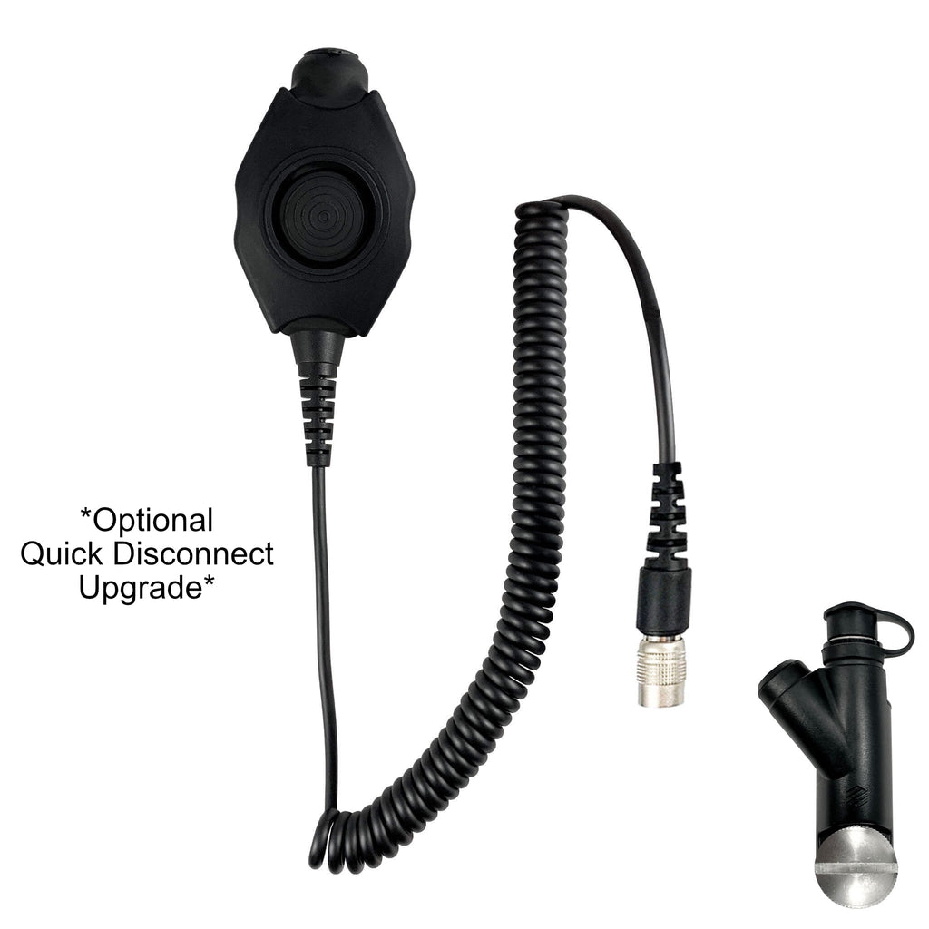 Tactical Radio Helmet Headset w/ Active Hearing Protection - PTH-V2-29 Material Comms PolTact Headset & Push To Talk(PTT) Adapter For Tactical Radio Headset w/ Active Hearing Protection - Harris(L3Harris): XG-100, XG-100P, XL-185, XL-185P, XL-185Pi, Harris: XL-150/P, XL-95/P, XL-200, XL-200P, XL-200Pi Comm Gear Supply CGS