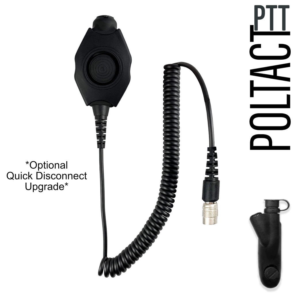 Tactical Radio Helmet Headset w/ Active Hearing Protection - PTH-V2-33 Material Comms PolTact Headset & Push To Talk(PTT) For Tactical Radio Headset w/ Active Hearing Protection -Motorola HT750, HT1250, HT1550, MTX850, MTX950, MTX960, MTX8250, MTX9250, PR860 Comm Gear Supply CGS