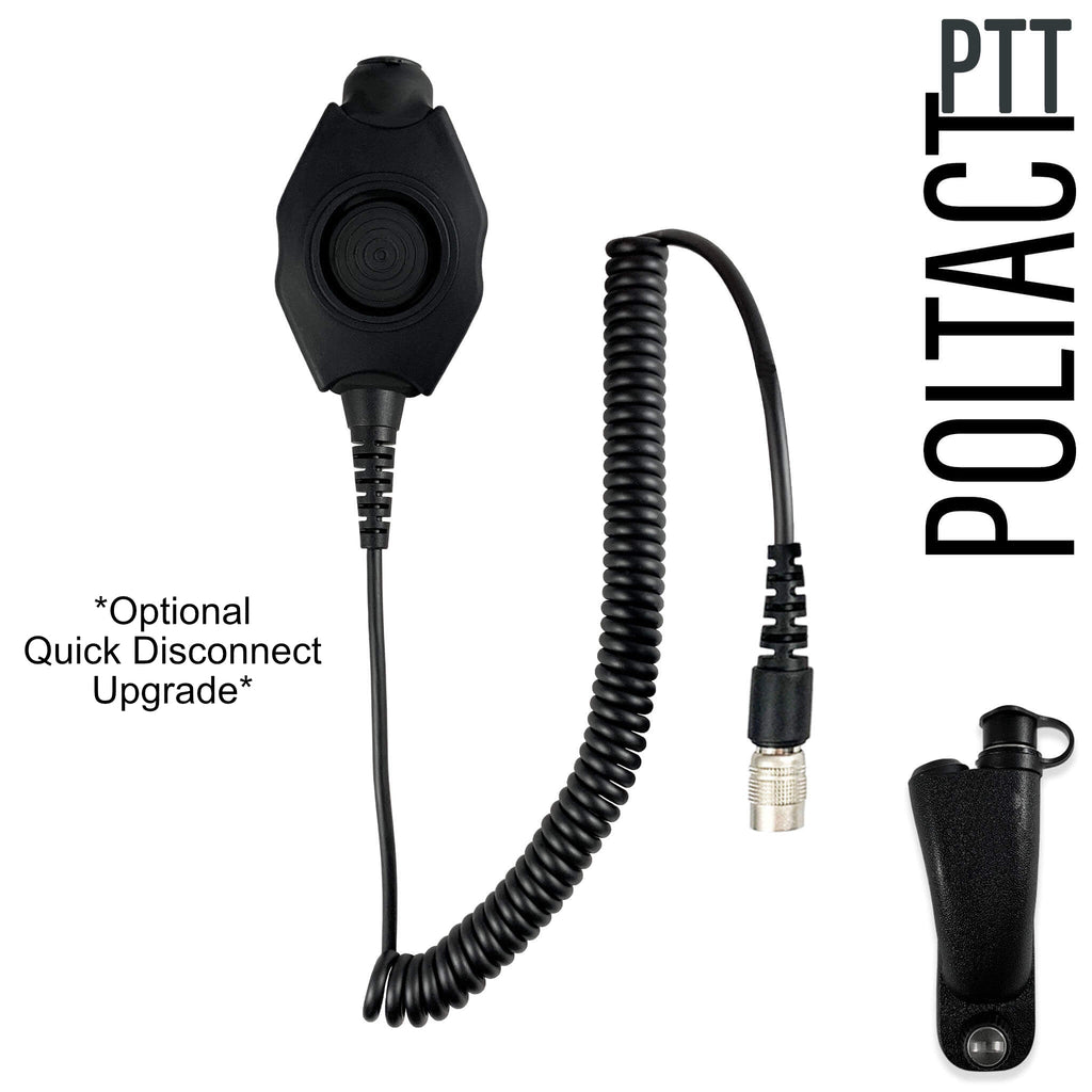 Tactical Radio Helmet Headset w/ Active Hearing Protection - PTH-V2-34 Material Comms PolTact Headset & Push To Talk(PTT) For Tactical Radio Headset w/ Active Hearing Protection - Motorola APX900, APX1000, APX2000, APX3000, APX4000, APX5000 APX6000/LI/XE APX7000/L/XE APX8000 SRX2200 XPR6100 XPR6300 XPR6350 XPR6380 XPR6500 XPR6550 PR6580 XPR7350/e XPR7380/e XPR7550/e XPR7580/e DP4400e Comm Gear Supply CGS