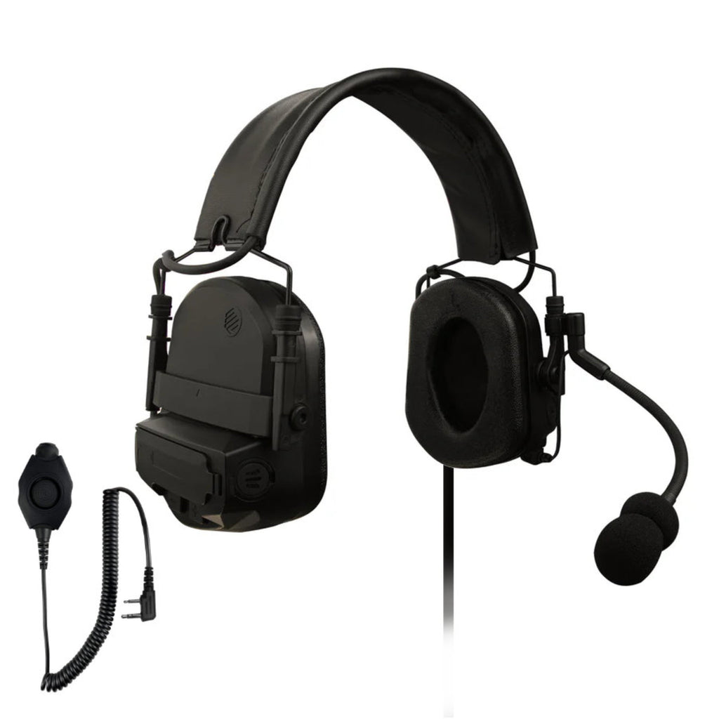 P/N: PTH-V2-02: Tactical Radio Helmet Headset w/ Active Hearing Protection - For Midland 2-Pin Radios (GXT/LXT Series) Comm Gear Supply CGS