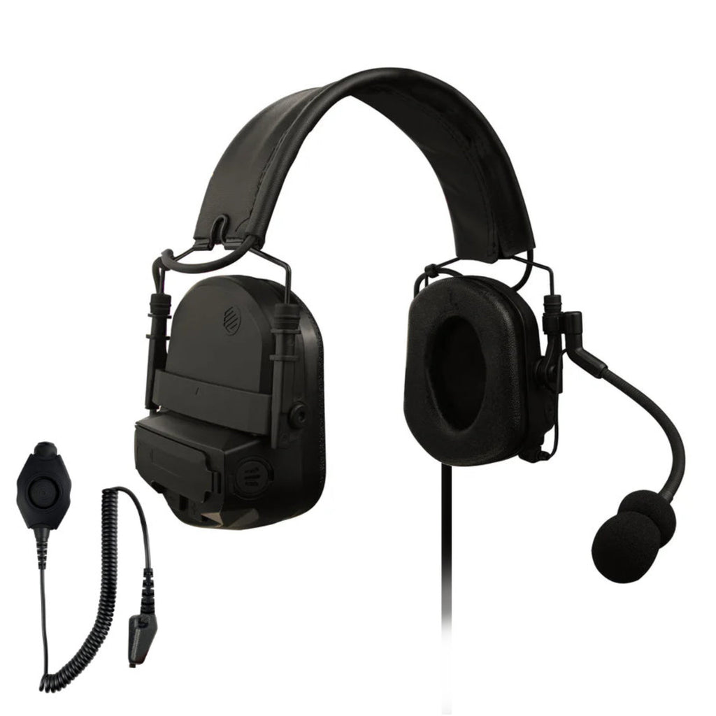 Tactical Radio Helmet Headset w/ Active Hearing Protection - PTH-V2-11 Material Comms PolTact Headset & Push To Talk(PTT) Adapter For Kenwood: NX-200, NX-210, NX-300, NX410, NX-411, NX-3200, NX3300, NX-5200, NX-5300, NX-5400, TK-190, TK-2140, TK-2180, TK-280, TK-290, TK-3140, TK-3148, TK-3180, TK-380, TK-385, TK-390, TK-480, TK-481, TK-5210, TK-5220, TK-5310, TK-5320, TK-5400 Comm Gear Supply CGS