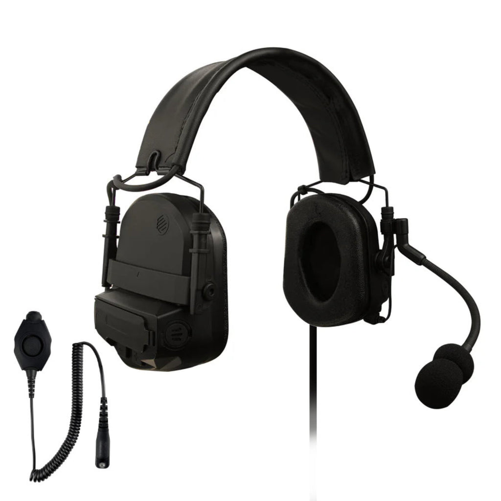 Tactical Radio Helmet Headset w/ Active Hearing Protection - PTH-V2-34 Material Comms PolTact Headset & Push To Talk(PTT) For Tactical Radio Headset w/ Active Hearing Protection - Motorola APX900, APX1000, APX2000, APX3000, APX4000, APX5000 APX6000/LI/XE APX7000/L/XE APX8000 SRX2200 XPR6100 XPR6300 XPR6350 XPR6380 XPR6500 XPR6550 PR6580 XPR7350/e XPR7380/e XPR7550/e XPR7580/e DP4400e Comm Gear Supply CGS