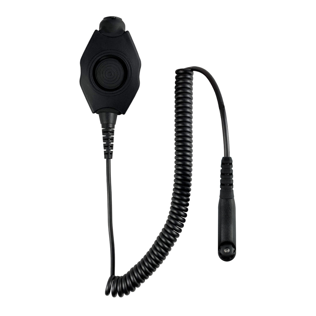 Tactical Radio Helmet Headset w/ Active Hearing Protection - PTH-V2-37 Material Comms PolTact Headset & Push To Talk(PTT) For Tactical Radio Headset w/ Active Hearing Protection - Motorola R7, MXP600, & ION Series Comm Gear Supply