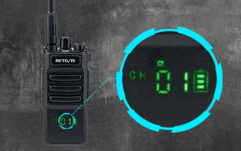 P/N: RT86: The Retevis RT86 is a powerful UHF Handheld Two-Way radio with a hidden display, providing crisp, clear audio and a long-lasting battery life for reliable communication. Comm Gear Supply CGS