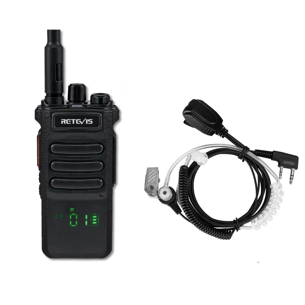 P/N: RT86: The Retevis RT86 is a powerful UHF Handheld Two-Way radio with a hidden display, providing crisp, clear audio and a long-lasting battery life for reliable communication. Comm Gear Supply CGS