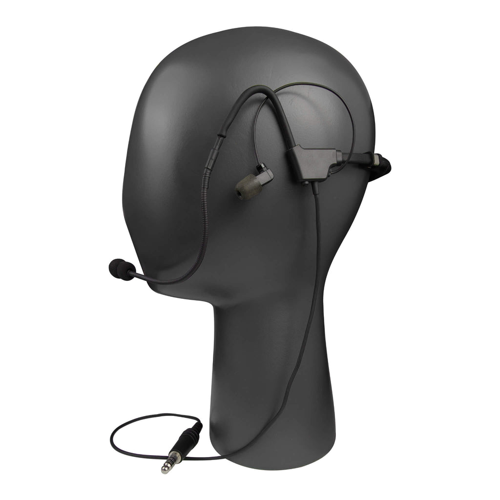 Lightweight headset with NATO wiring, featuring an 18.25-inch cable and an adjustable rear band. Comm Gear Supply CGS