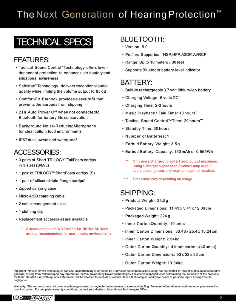 advance Active Hearing Protection & Enhancement Ear Plugs for shooting, hunting, training, isotunes iso tunes. Bluetooth enabled Comm Gear Supply CGS ADV-BT