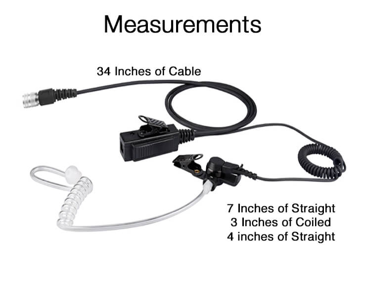 Velcro Mic & Earpiece Radio Kit - EF Johnson 51SL ES, ASCEND ES, 5000, 5100, 7700, STEALTH SERIES, 5300, 7700, Viking VP, VP900, VP600 & More Comm Gear Supply CGS P/N: LT23SR-V