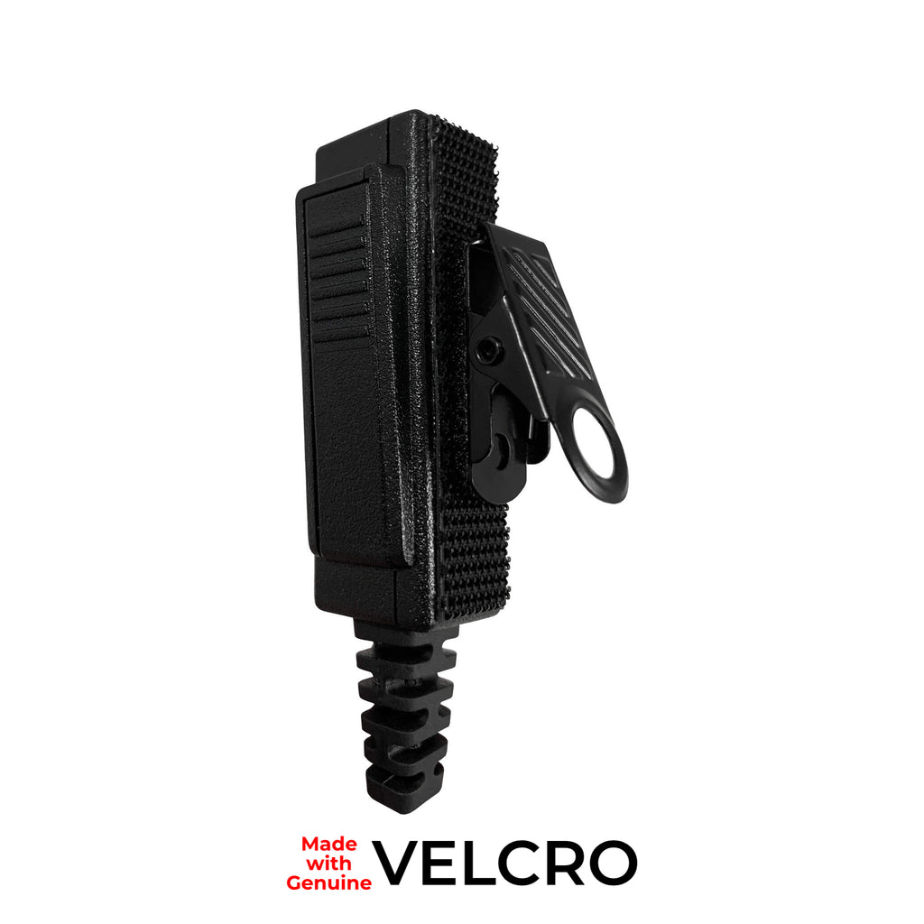 Velcro Tactical Mic & Earpiece Braided Fiber Kit - All EF Johnson VP5000, VP5230, VP5330, VP5430, VP6000, VP6230, VP6330, VP6430 & More Comm Gear Supply CGS B2W11SR-V