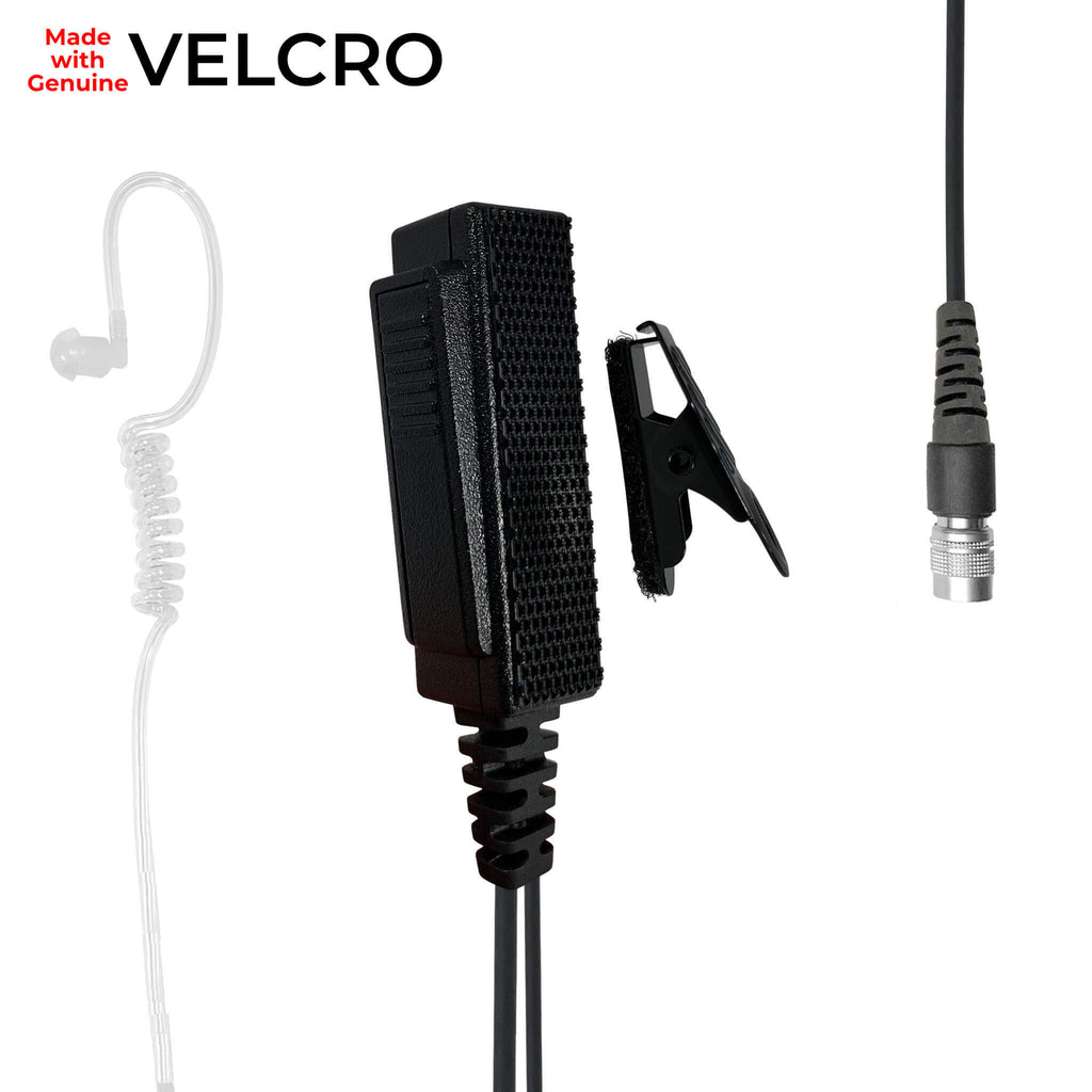 Velcro Utility Mic & Earpiece Kit (Lapel Mic) - Replacement Kit, No Adapter Comm Gear Supply CGS LTSR-V