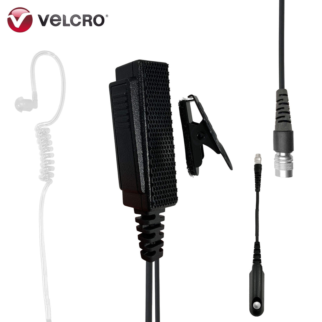 Velcro Mic & Earpiece Radio Kit Fits: BaoFeng: UV9R, UV9R Plus, BF-A58, UV-XR, GT-3WP, BF-9700, UV-5S, BF-R760, UV-82WP BF-558, BF-N9, UV9R Pro, Comm Gear Supply CGS P/N: LT33SR-V