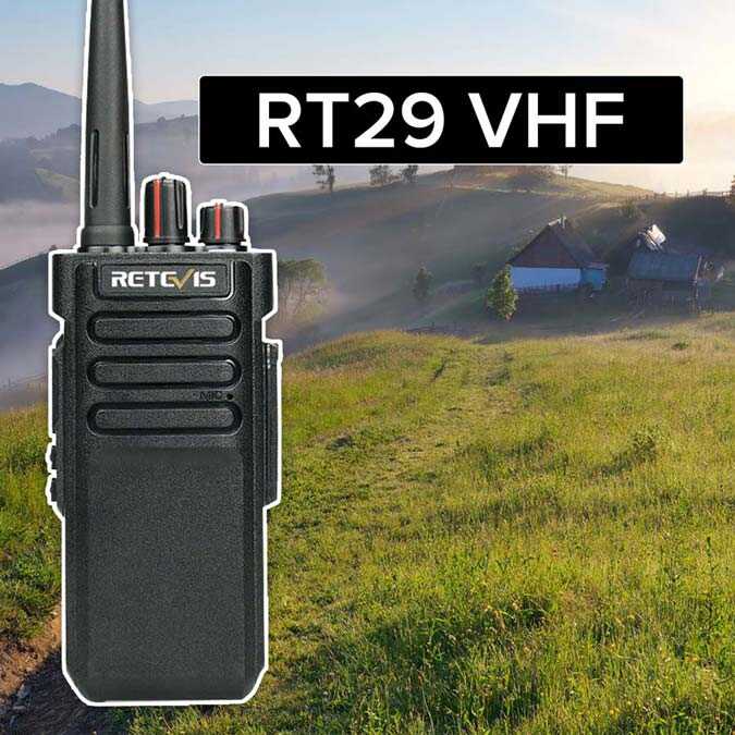 P/N: RT29: Retevis RT29 High-Power, Long-Range VHF 2-way Radio Comm Gear Supply