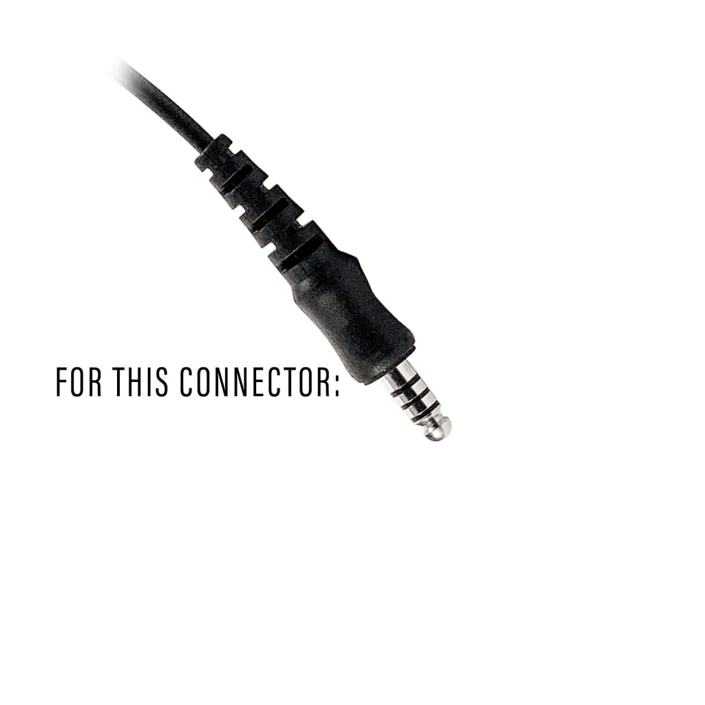 Tactical Radio Connector Cable & Push To Talk Adapter for Headset: Peltor, TCI, TEA, Helicopter - EF Johnson: All 51, 5000, 5100, 7700, 8100 Series, Ascend, VP Viking Series Comm Gear Supply CGS NXC-23RR