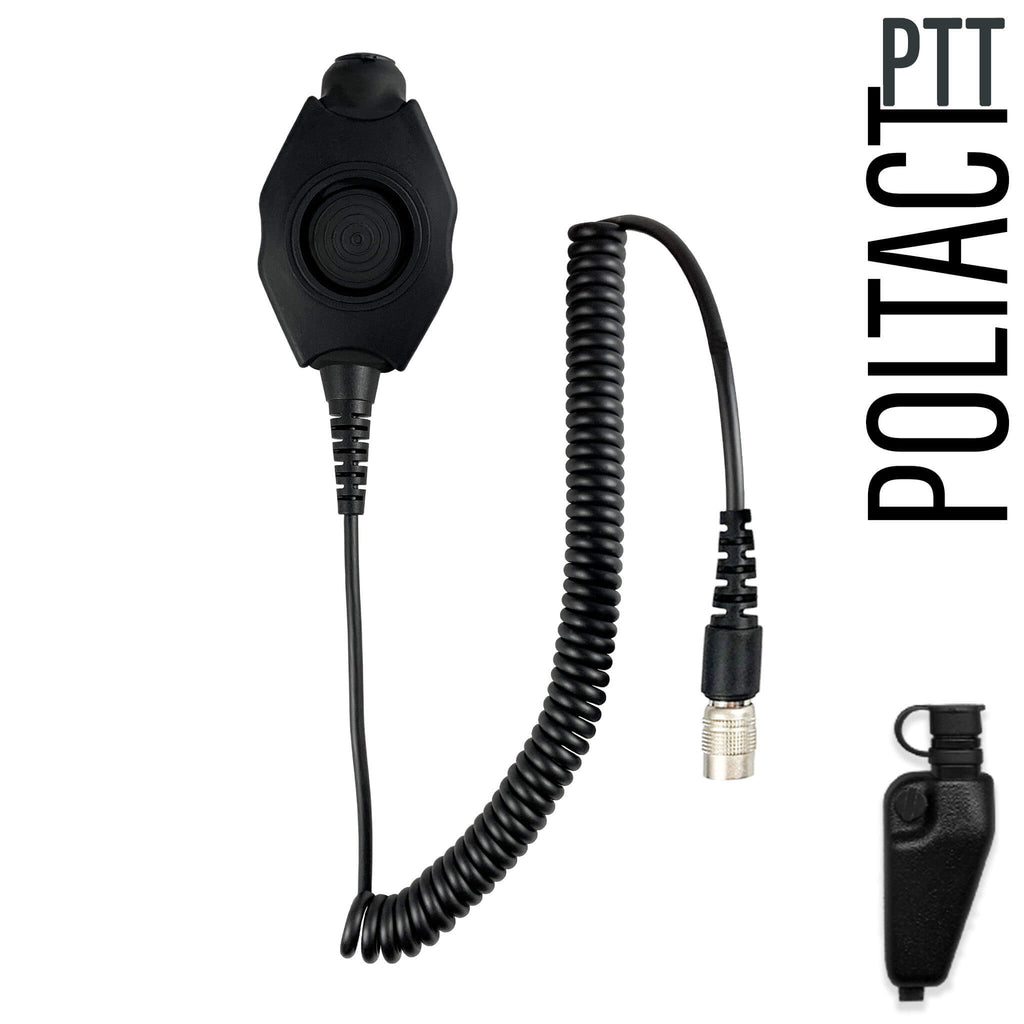PolTact V1 Tactical Comm PTH-V1-11RR Material Comms PolTact Headset & Push To Talk(PTT) Adapter For EF Johnson: VP5000, VP5230, VP5330, VP5430, VP6000, VP6230, VP6330, VP6430 Comm Gear Supply CGS