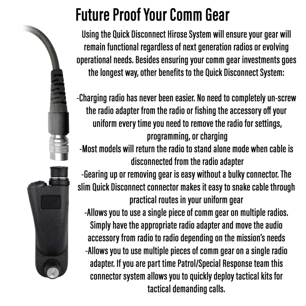 FL4040 silynx u-94 ptt tactical headset, peltor, tci, tea, msa PT0020-B-03 / PT0020-D-03 Tactical/Military Grade Push To Talk(PTT) Adapter quick disconnect hirose quick release Comm Gear Supply CGS