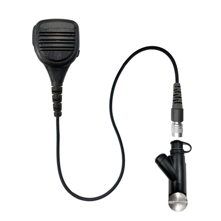 Straight Cable Loud Speaker Hand Mic w/ Quick Disconnect (Hirose) Connector  - Harris XL-150/P, XG-100/P, XL-185/P/Pi, XL-200/P/Pi, XL-400 & More