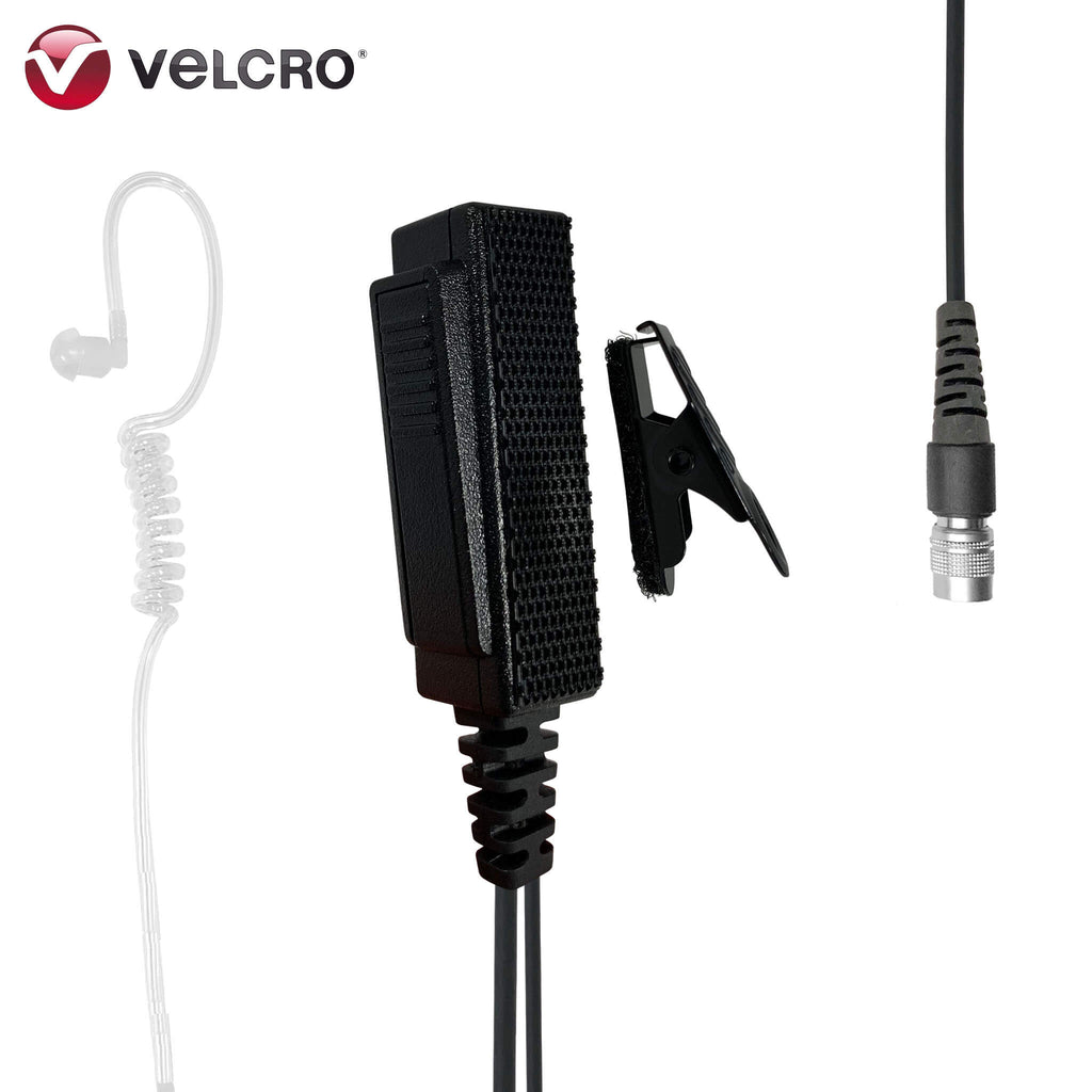 Velcro Utility Mic & Earpiece Kit (Lapel Mic) - Replacement Kit, No Adapter Comm Gear Supply CGS LTSR-V