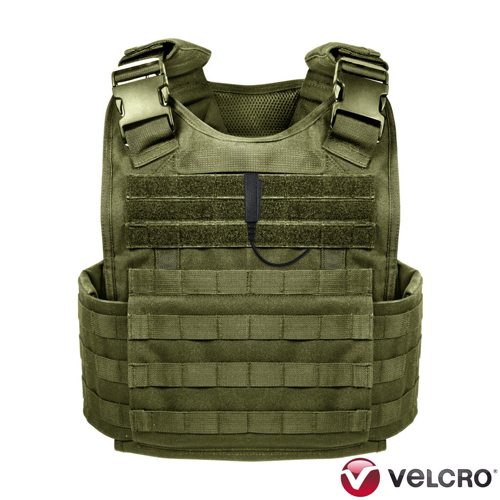 Velcro Tactical Mic & Earpiece Braided Fiber Kit - Harris & M/A-Com 700P/Pi, 710P, P5100 / P7100 / P7200 Series & More Comm Gear Supply CGS B2W27SR-V
